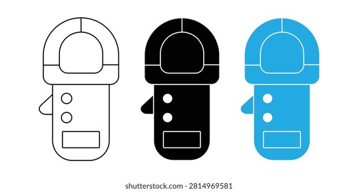 Baby Bib Icon Set  Infant Feeding Apron, Toddler Mealtime Accessory, Baby Clothing, Outline  Silhouette Vector Collection