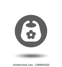 Baby bib icon. Simple flat symbol. Illustration pictogram