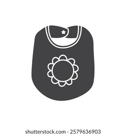 Baby bib icon Simple thin line flat symbol