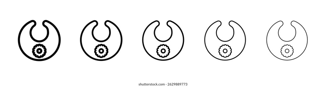 Baby bib icon Simple thin line flat symbol