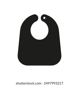 Baby bib icon. Vector. Flat design.