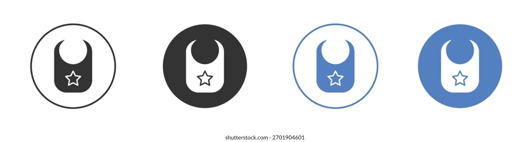 Baby Lätzchen Ikone Vektor. Illustration der Logo-Vorlage