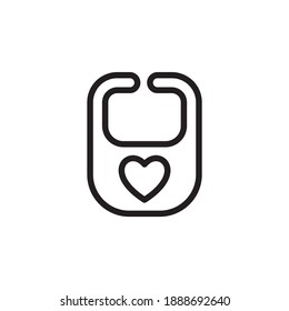 Icono de Baby Bib en vector. Logotipo