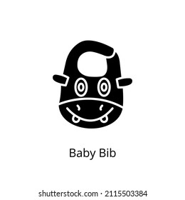 baby bib icon in vector. Logotype