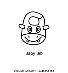 baby bib icon in vector. Logotype