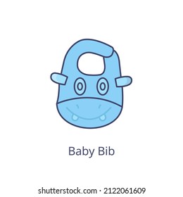 icono de bebé bib en vector. logotipo