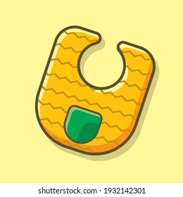 baby bib isolated cartoon vector illustration in flat style