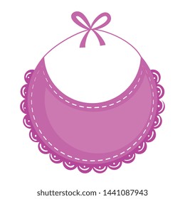 baby bib isolated icon vector illustration