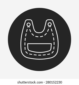 Baby bib line icon