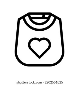 baby bib line icon illustration vector graphic