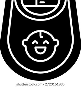 Babero de bebé Línea Vector Icon Design