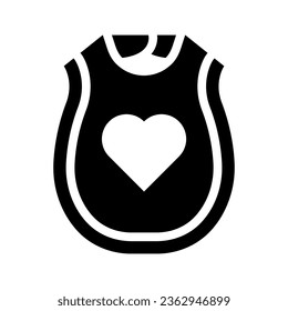 baby bib solid icon illustration vector graphic