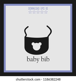 baby bib vector icon