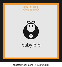 baby bib vector icon