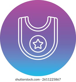 Baby bib vector icon. Can be used for printing, mobile and web applications.