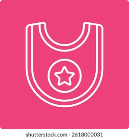 Ícone de vetor bib do bebê. Pode ser usado para impressão, aplicativos móveis e da Web.