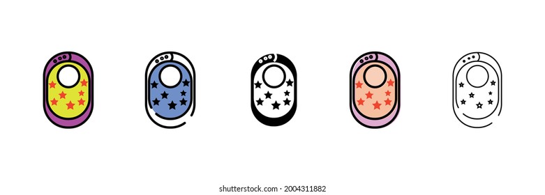 baby bib vector type icon