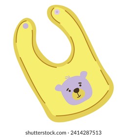 Baby bib. White background, isolate.