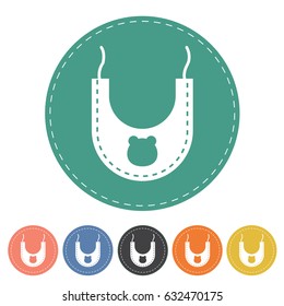 Baby bibs icon set. Vector illustration
