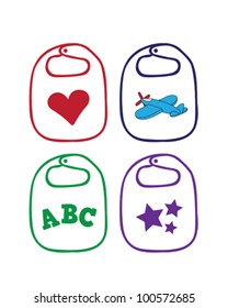 Baby bibs vectors