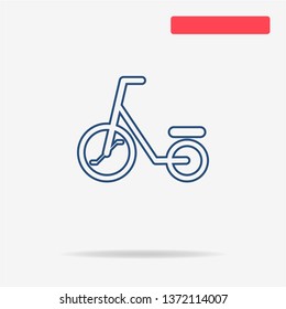 Baby bicycle icon. Vector concept illustration for design.