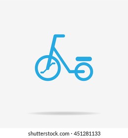 Baby bicycle icon. Vector concept illustration for design.
