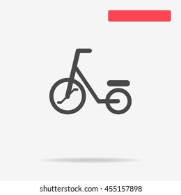 Baby bicycle icon. Vector concept illustration for design.