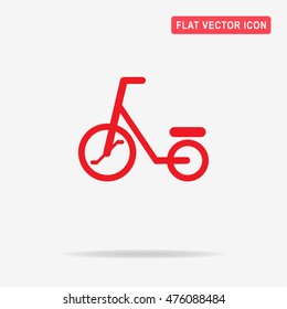Baby bicycle icon. Vector concept illustration for design.