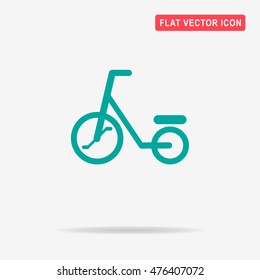 Baby bicycle icon. Vector concept illustration for design.