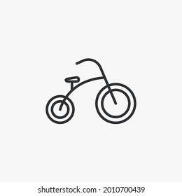 baby bicycle vector icon training wheels