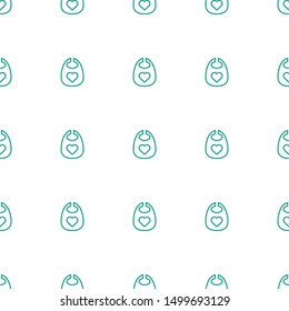 baby bid icon pattern seamless white background. Editable outline baby bid icon. baby bid icon pattern for web and mobile.