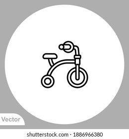 Baby bike icon sign vector,Symbol, logo illustration for web and mobile