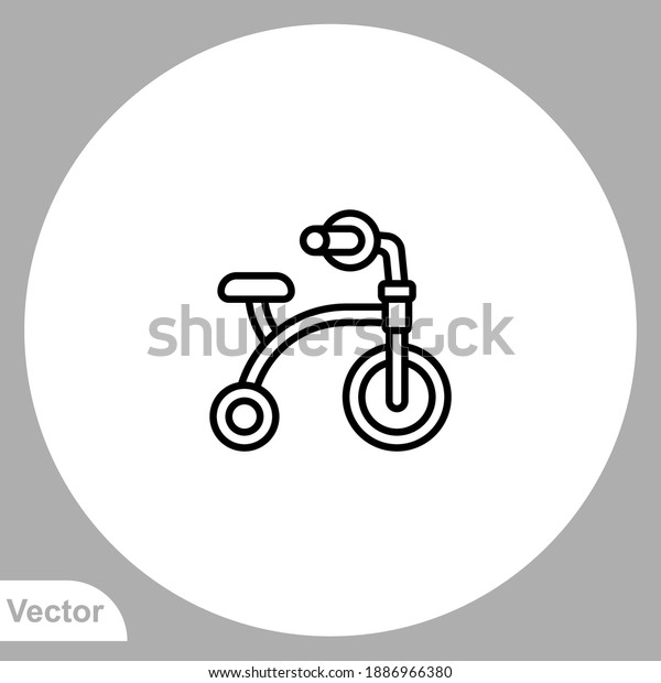 Baby bike icon sign vector,Symbol, logo\
illustration for web and\
mobile