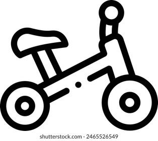 baby bike icon. Thin Linear Style Design Isolated On White Background