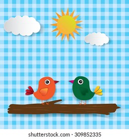 Baby bird girl card