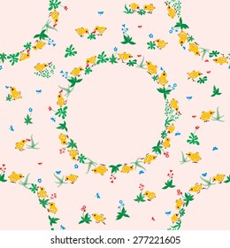 Baby birds seamless pattern background for textile print or web design
