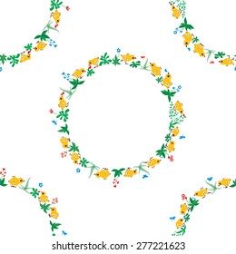 Baby birds seamless pattern background for textile print or web design