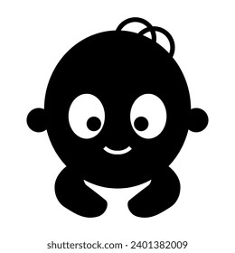 Baby black icon on white background