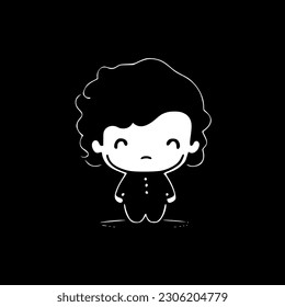 Baby - Black and White Isolated Icon - Vector illustration