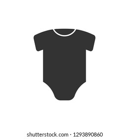Baby blouse, baby bodysuit. Flat design. Vector illustration.