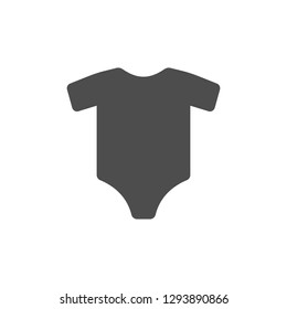 Baby blouse, baby bodysuit. Flat design. Vector illustration.