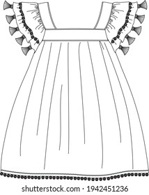 Baby Blouses sketch clothes vector