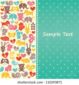Baby blue background with place for text. EPS 10 vector illustration.