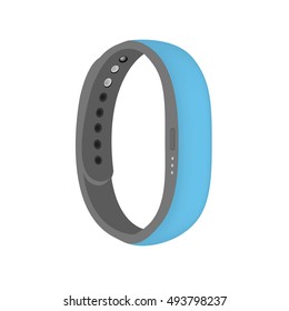 Baby Blue Color Smart Band Vector Isolated