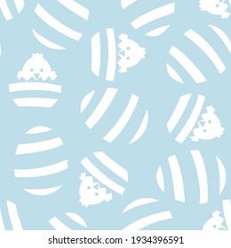 Baby Blue Easter Egg Seamless Pattern for computer graphics, fashion textiles, etc.