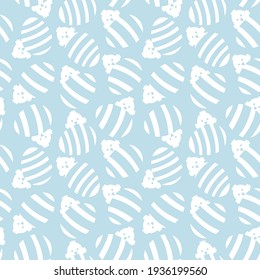 Baby Blue Easter Egg Seamless Pattern for computer graphics, fashion textiles, etc.