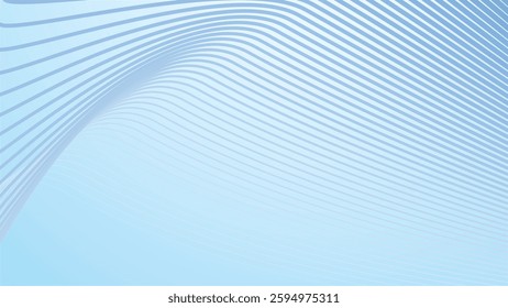 Baby blue gradient with curve line abstract background for backdrop