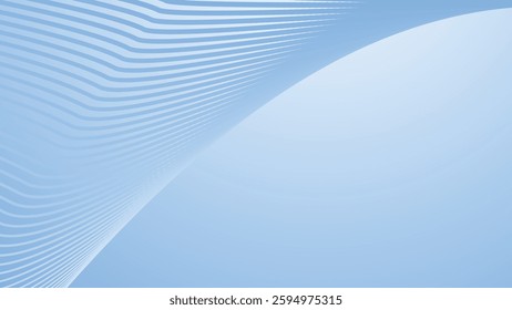 Baby blue gradient with curve line abstract background for backdrop