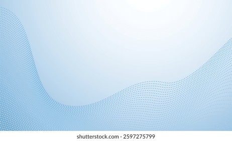 Baby blue gradient with halftone abstract background for backdrop or presentation