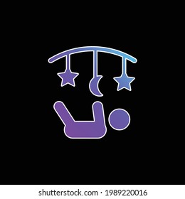 Icono de vector de gradiente azul